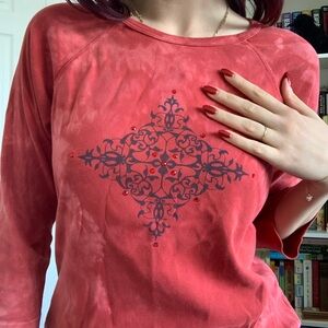 Seg’ments Classic red bedazzled top